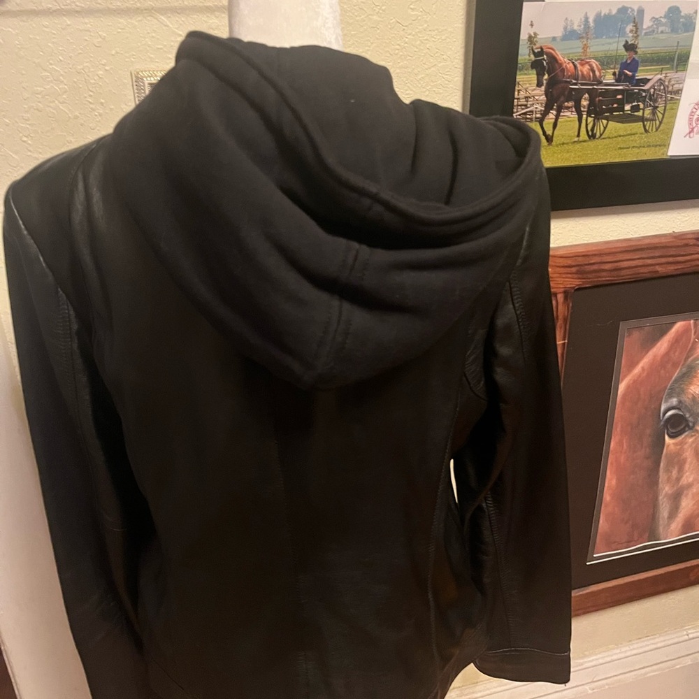 Marc New York Black Leather Jacket - Picture 3 of 3